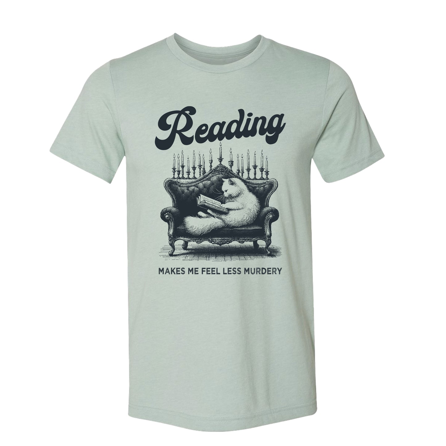 Reading Makes me Less Murdery Posh Cat Book T-Shirt