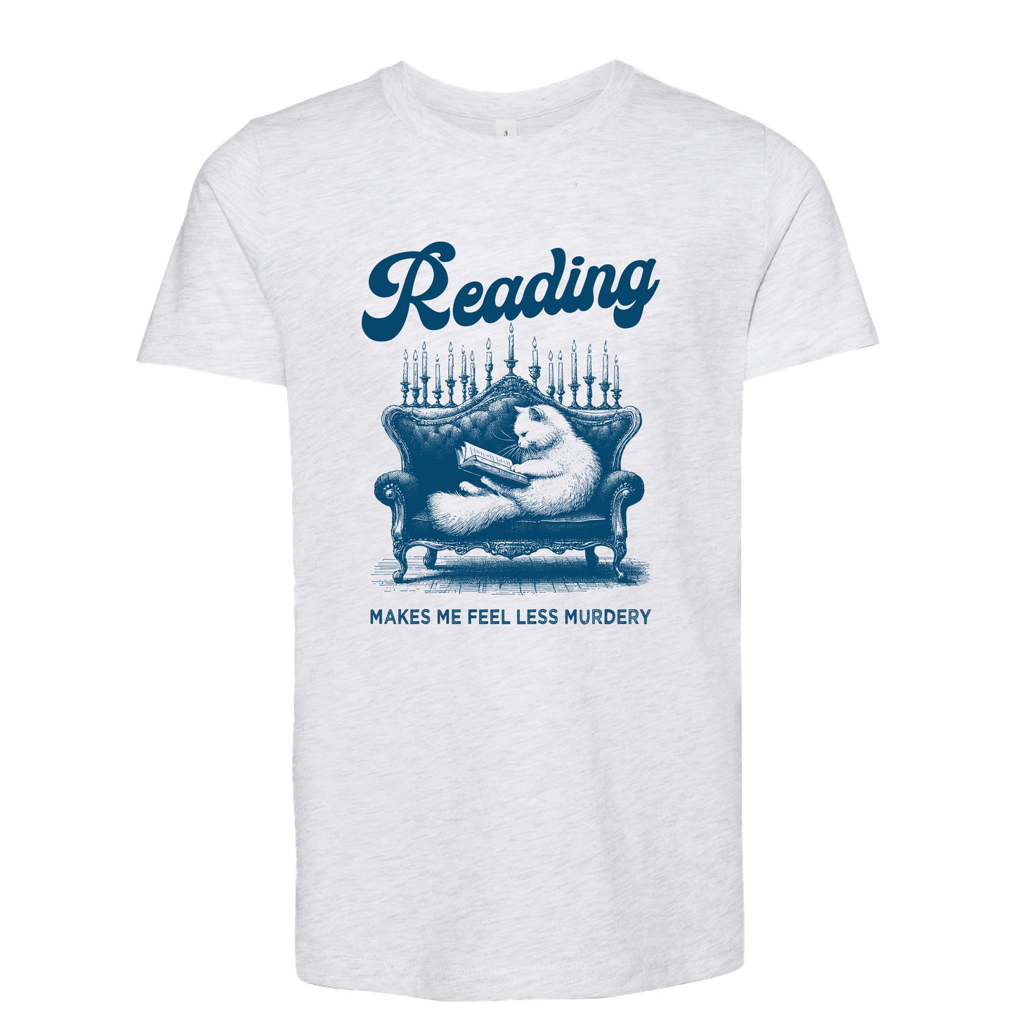 Reading Makes me Less Murdery Posh Cat Book T-Shirt