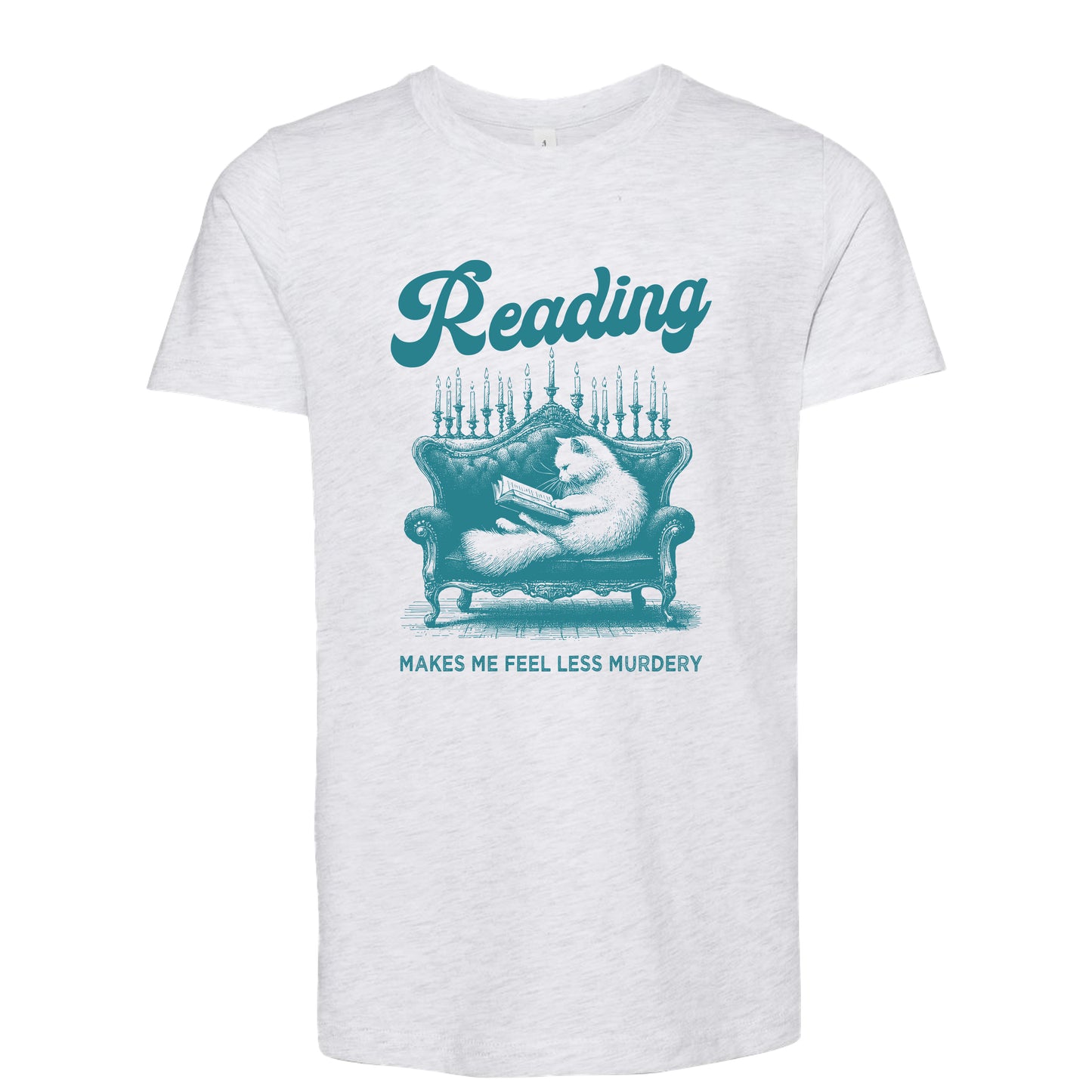 Reading Makes me Less Murdery Posh Cat Book T-Shirt