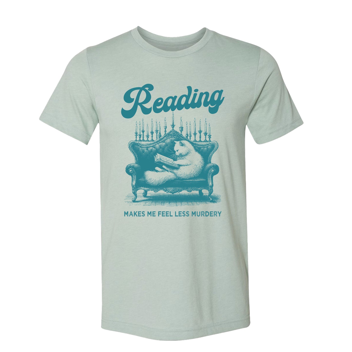 Reading Makes me Less Murdery Posh Cat Book T-Shirt