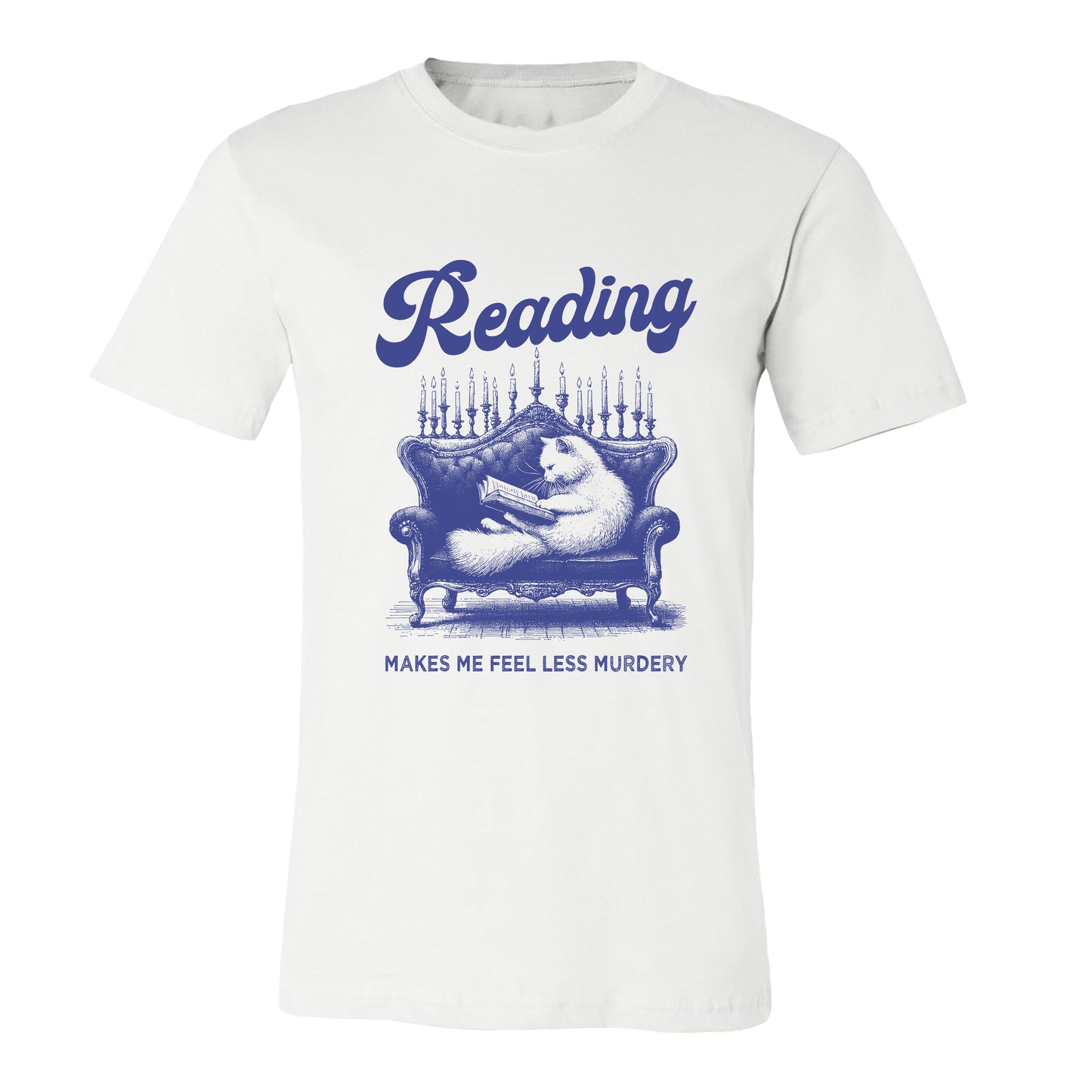 Reading Makes me Less Murdery Posh Cat Book T-Shirt