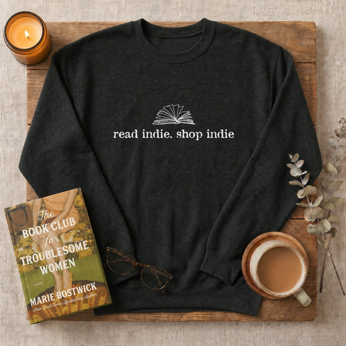 Read Indie Shop Indie Sweatshirt or Hoodie, Indie Bookstore Crewneck