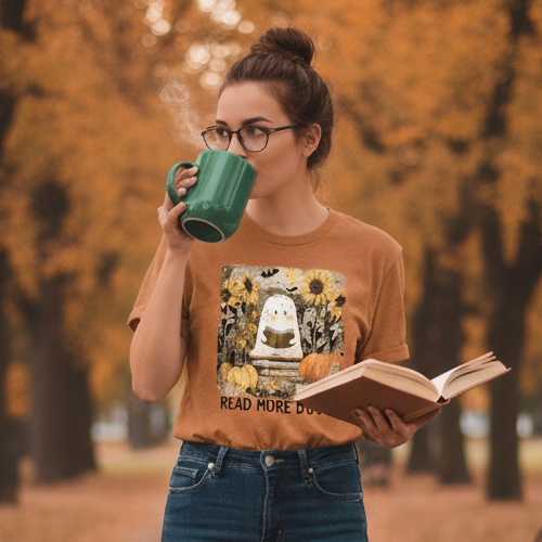 Sunflower Ghost Autumn T-Shirt