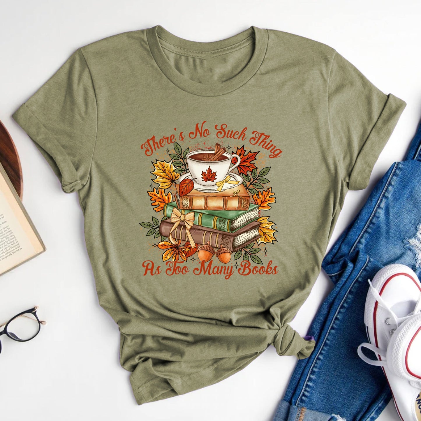 Too Many Books Autumn Version T-Shirt