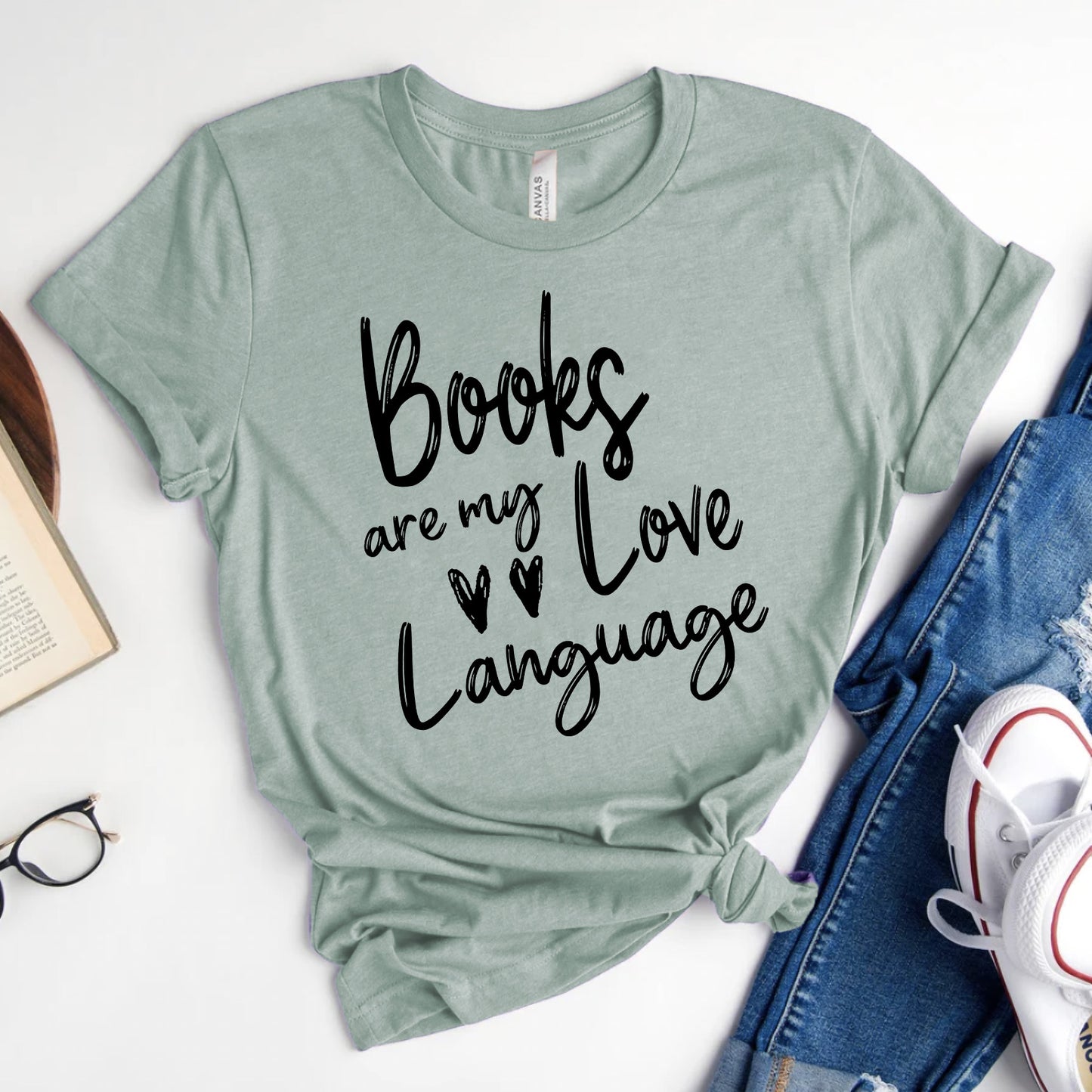 Books Are My Love Language Shirt | Valentine's Day Bookish T-Shirt