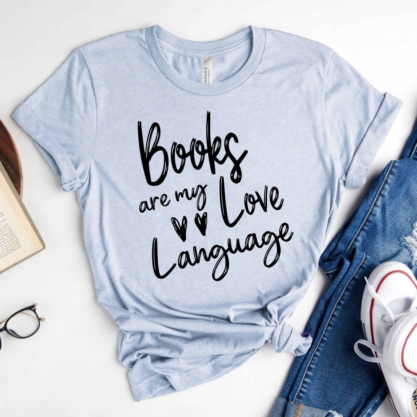 Books Are My Love Language Shirt | Valentine's Day Bookish T-Shirt