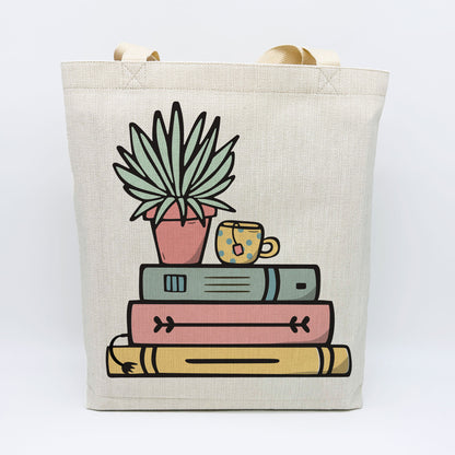 Books and Plants tote bag