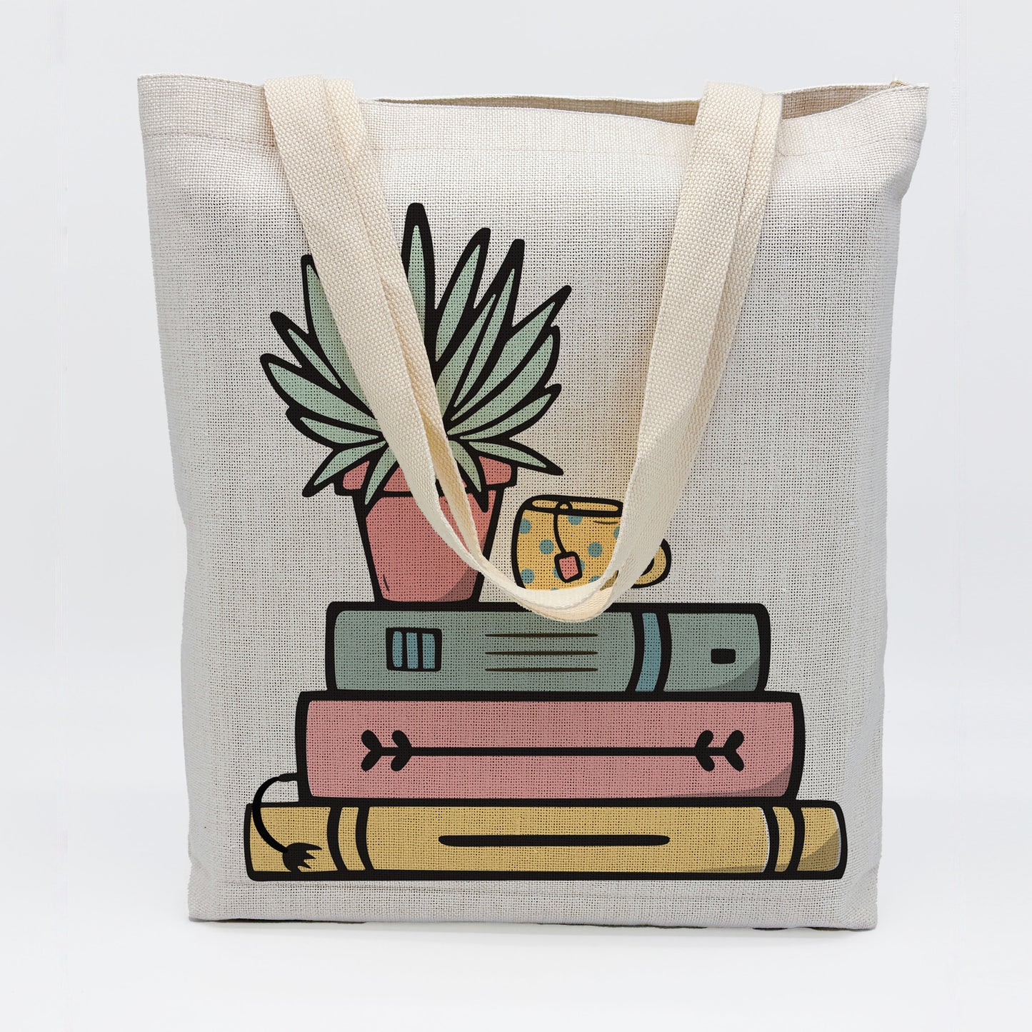 Books and Plants tote bag