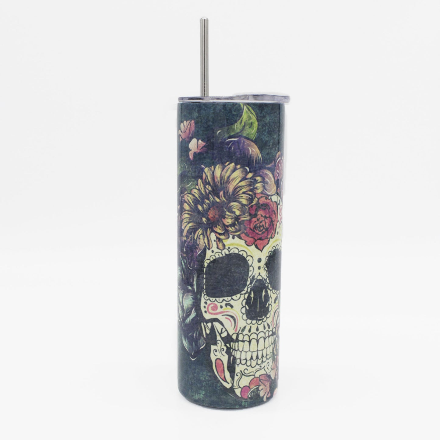 Distressed Sugar Skull Tumbler