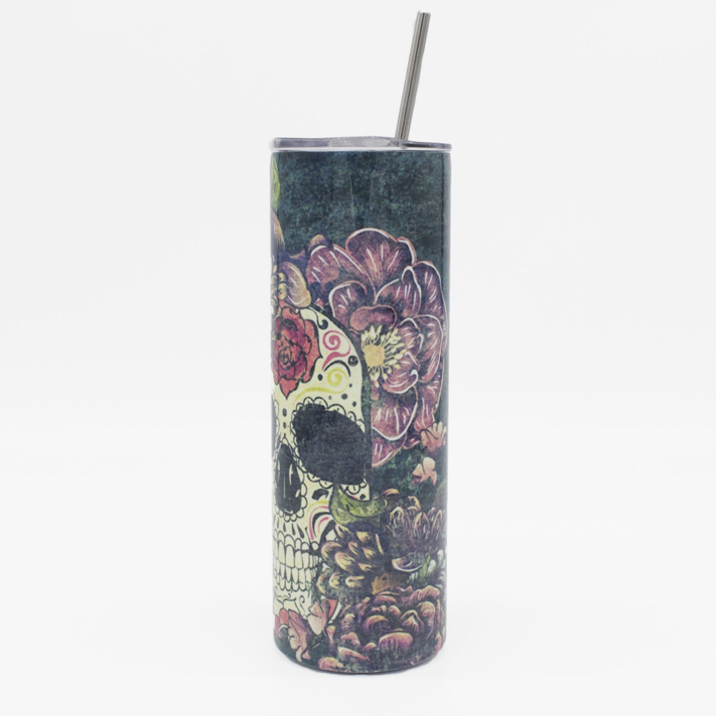 Distressed Sugar Skull Tumbler