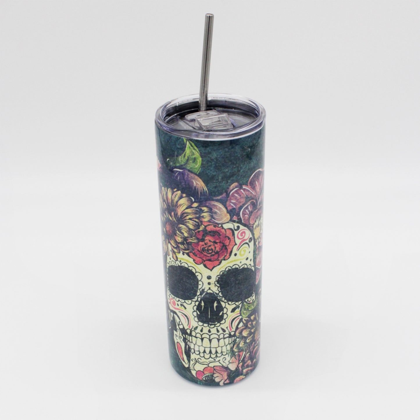 Distressed Sugar Skull Tumbler