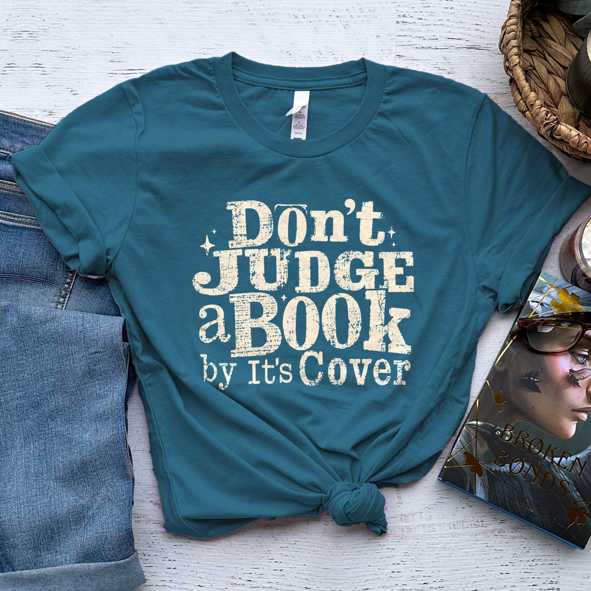 Don't Judge a Book by Its Cover Tee, Classic Bookish Shirt