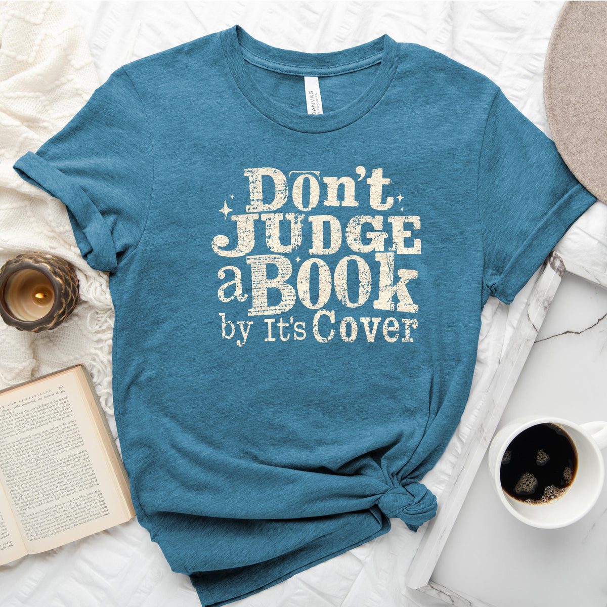Don't Judge a Book by Its Cover Tee, Classic Bookish Shirt