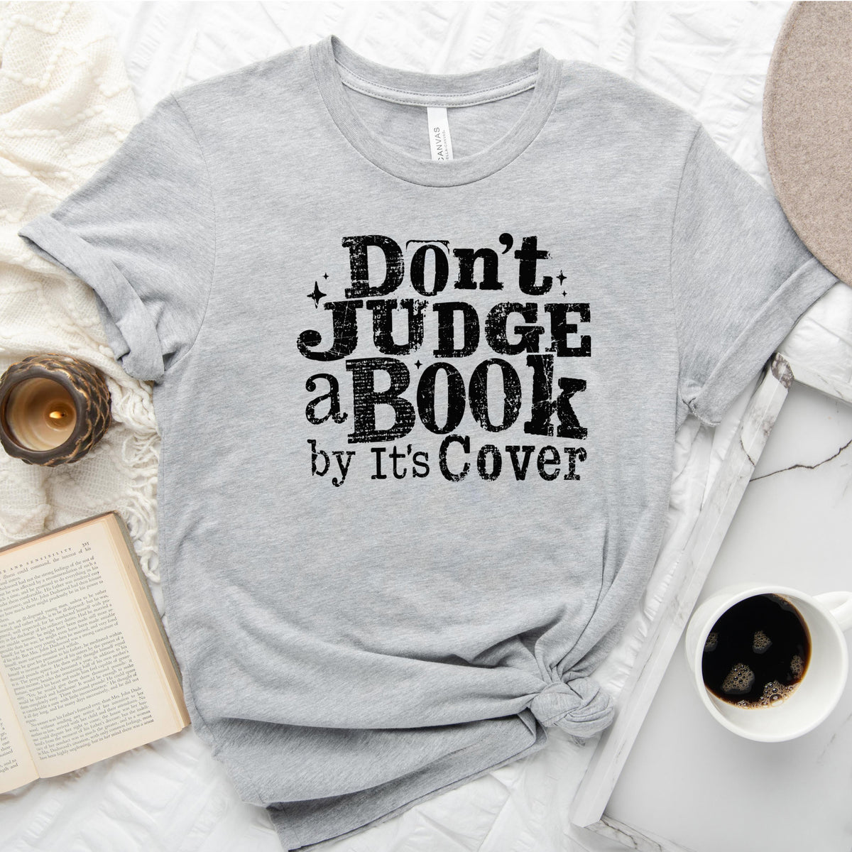 Don't Judge a Book by Its Cover Tee, Classic Bookish Shirt