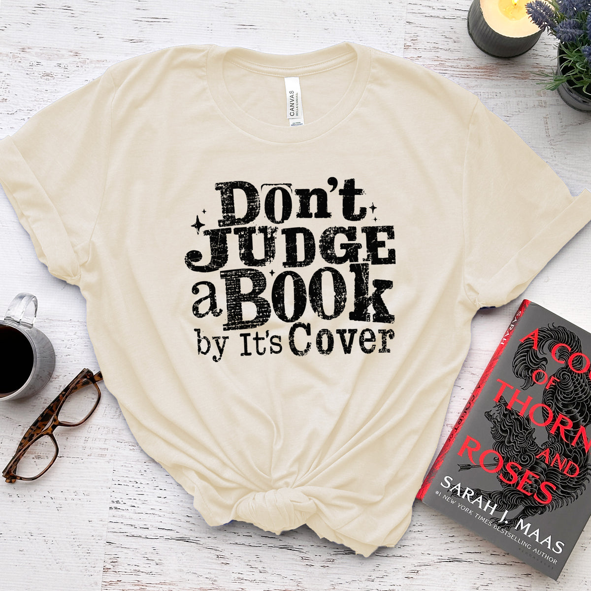 Don't Judge a Book by Its Cover Tee, Classic Bookish Shirt