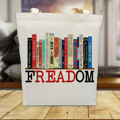 FREADOM Book Lover Tote Bag -  Banned Books