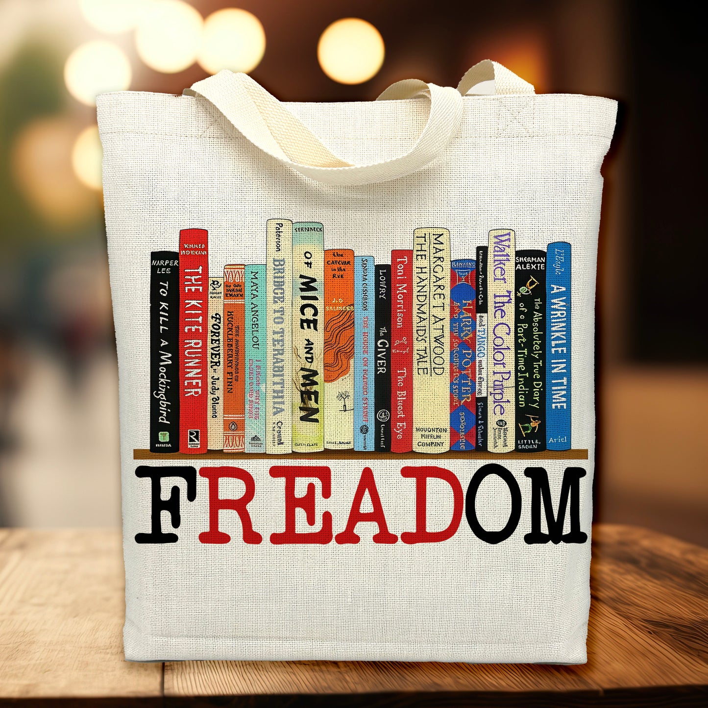 FREADOM Book Lover Tote Bag -  Banned Books