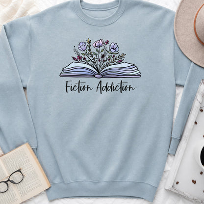 Fiction Addiction Sweatshirt or Hoodie, Crewneck for Fiction Lovers