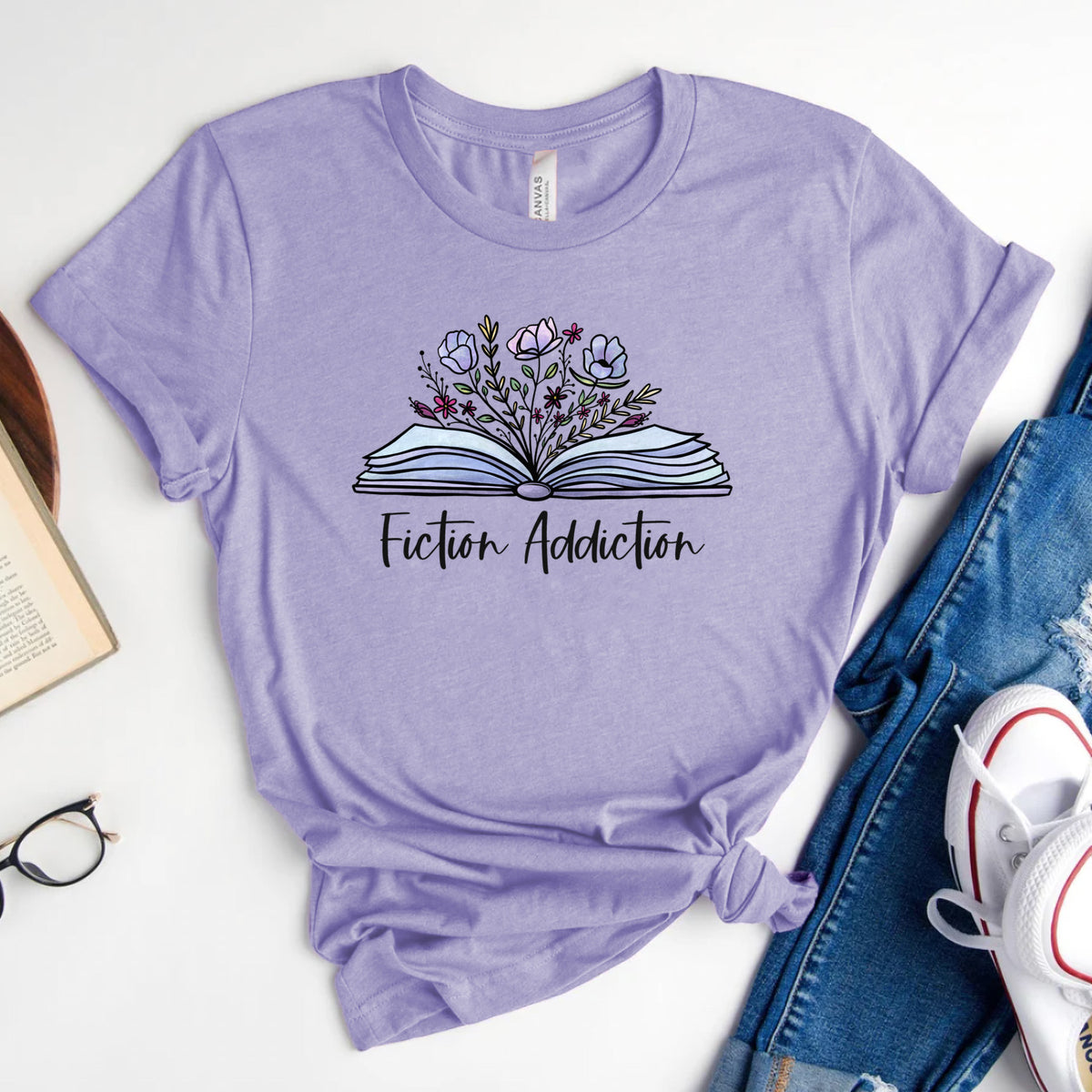 Fiction Addiction Tee, Shirt for Fiction Lovers