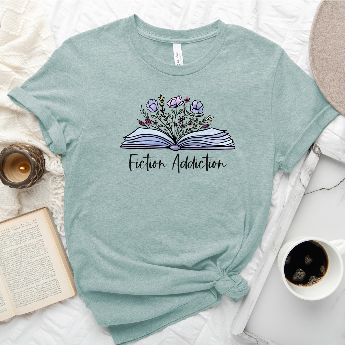 Fiction Addiction Tee, Shirt for Fiction Lovers