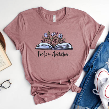 Fiction Addiction Tee, Shirt for Fiction Lovers