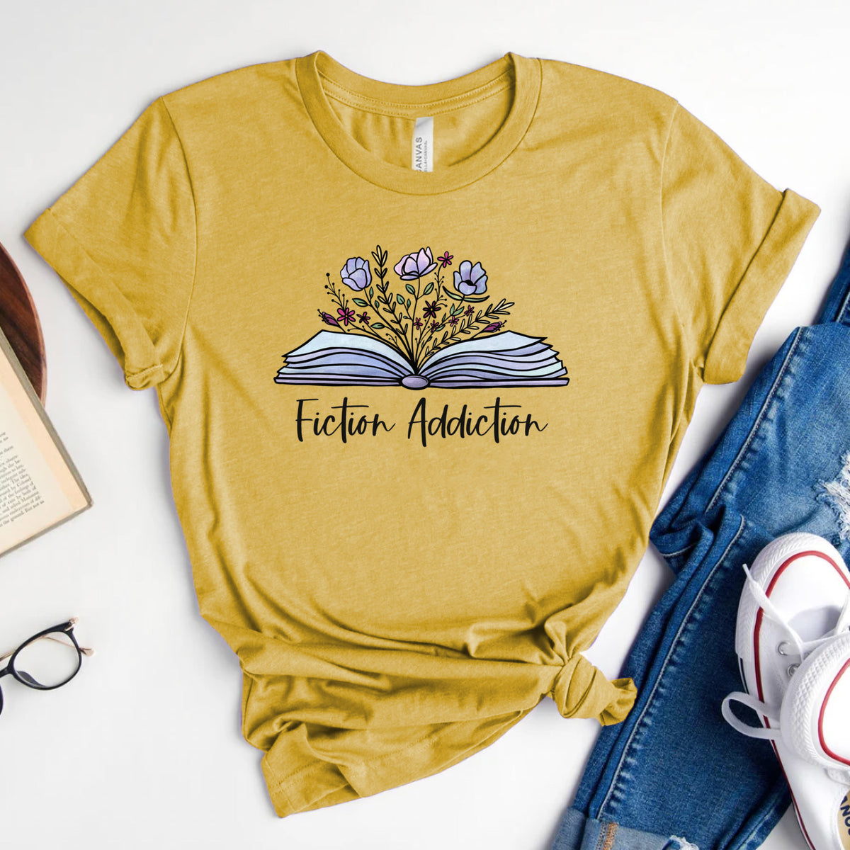 Fiction Addiction Tee, Shirt for Fiction Lovers
