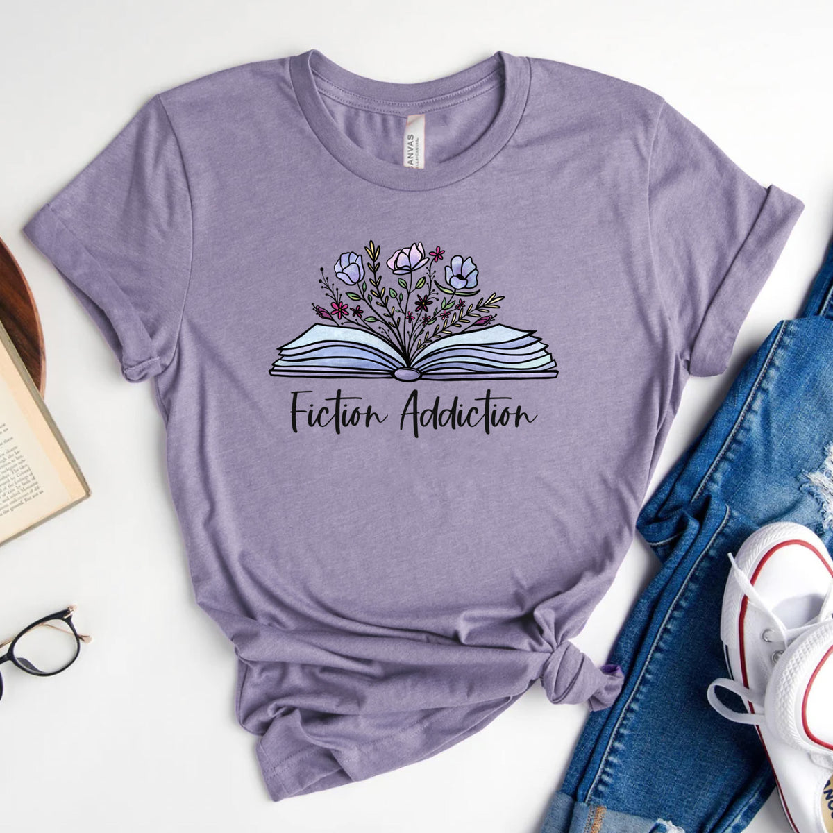 Fiction Addiction Tee, Shirt for Fiction Lovers