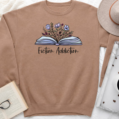 Fiction Addiction Sweatshirt or Hoodie, Crewneck for Fiction Lovers