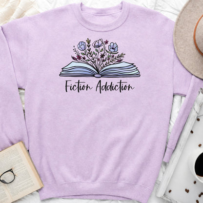 Fiction Addiction Sweatshirt or Hoodie, Crewneck for Fiction Lovers