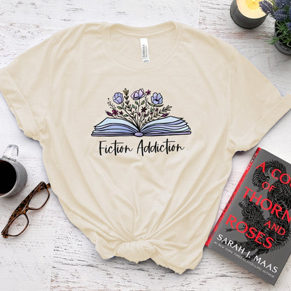 Fiction Addiction Tee, Shirt for Fiction Lovers