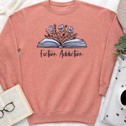 Fiction Addiction Sweatshirt or Hoodie, Crewneck for Fiction Lovers
