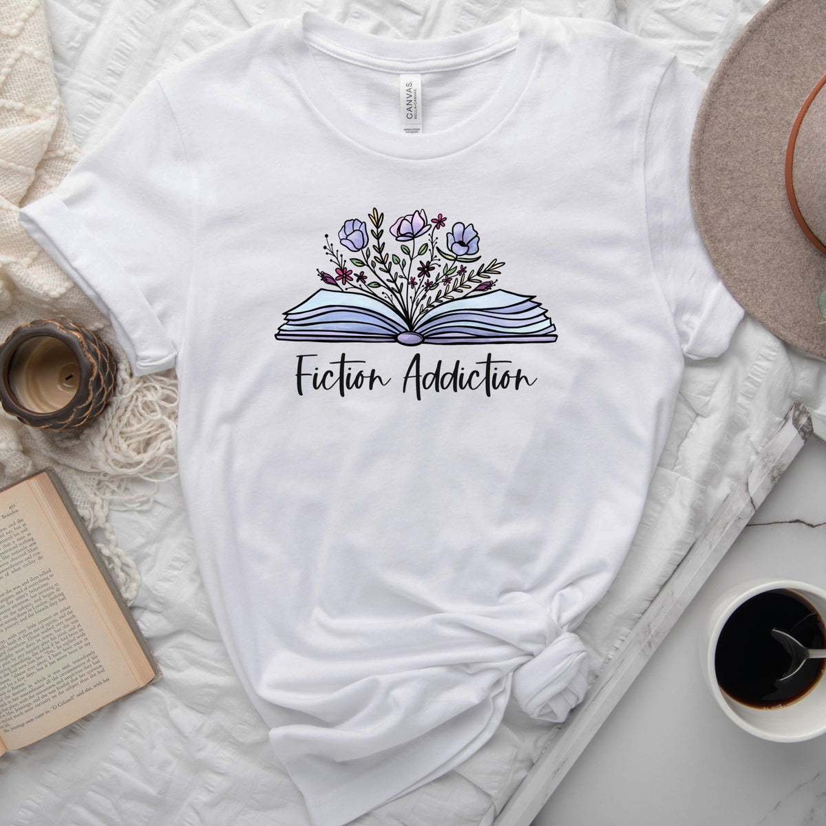 Fiction Addiction Tee, Shirt for Fiction Lovers