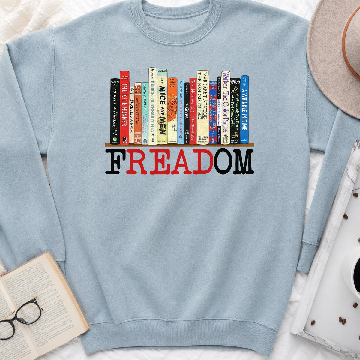 FREADOM Sweatshirt or Hoodie, Banned Books Crewneck