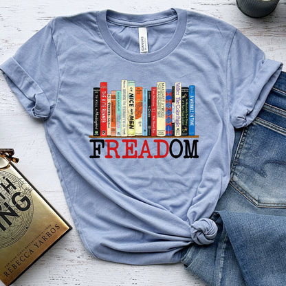 FREADOM Tee, Banned Books Shirt for Readers