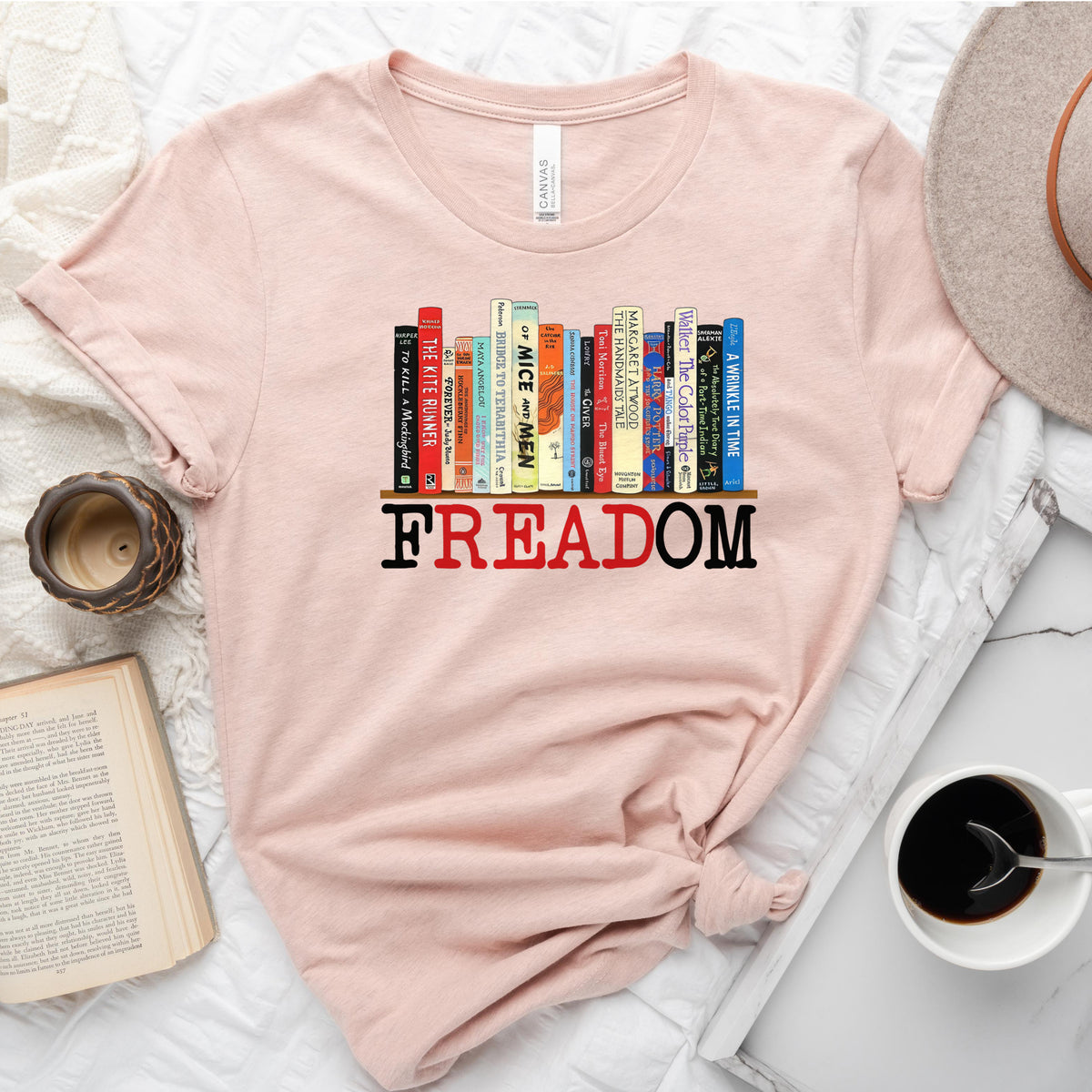 FREADOM Tee, Banned Books Shirt for Readers