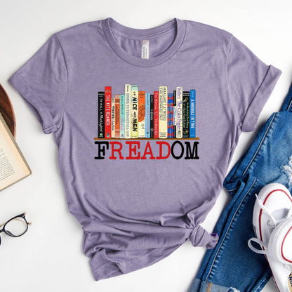 FREADOM Tee, Banned Books Shirt for Readers