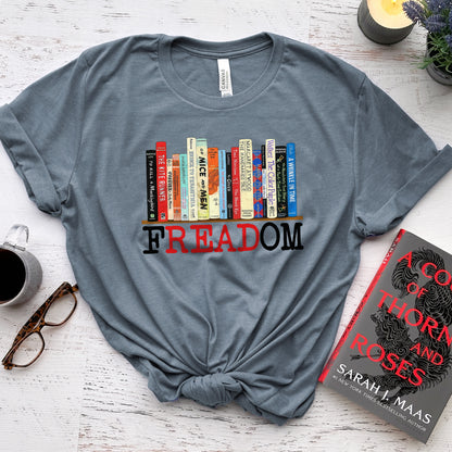 FREADOM Tee, Banned Books Shirt for Readers