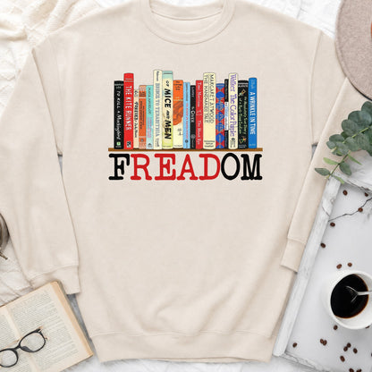 FREADOM Sweatshirt or Hoodie, Banned Books Crewneck