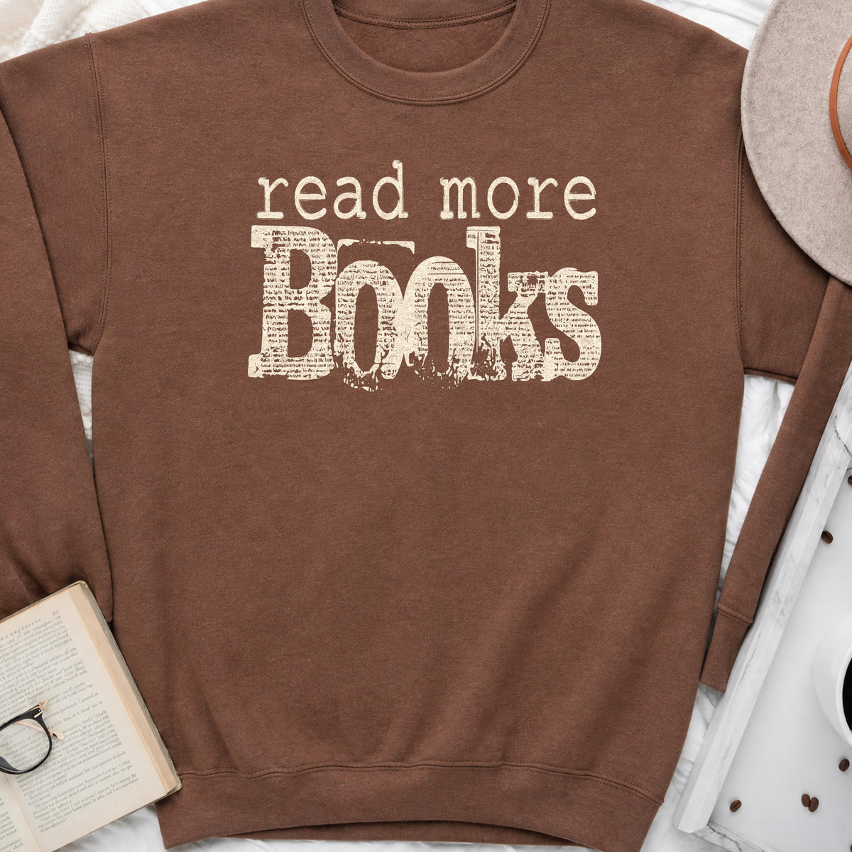 Read More Books Sweatshirt or Hoodie, Simple Bookish Crewneck