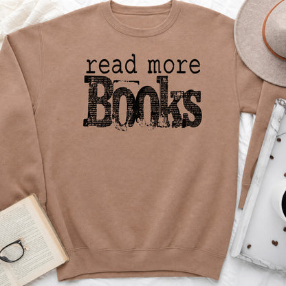 Read More Books Sweatshirt or Hoodie, Simple Bookish Crewneck