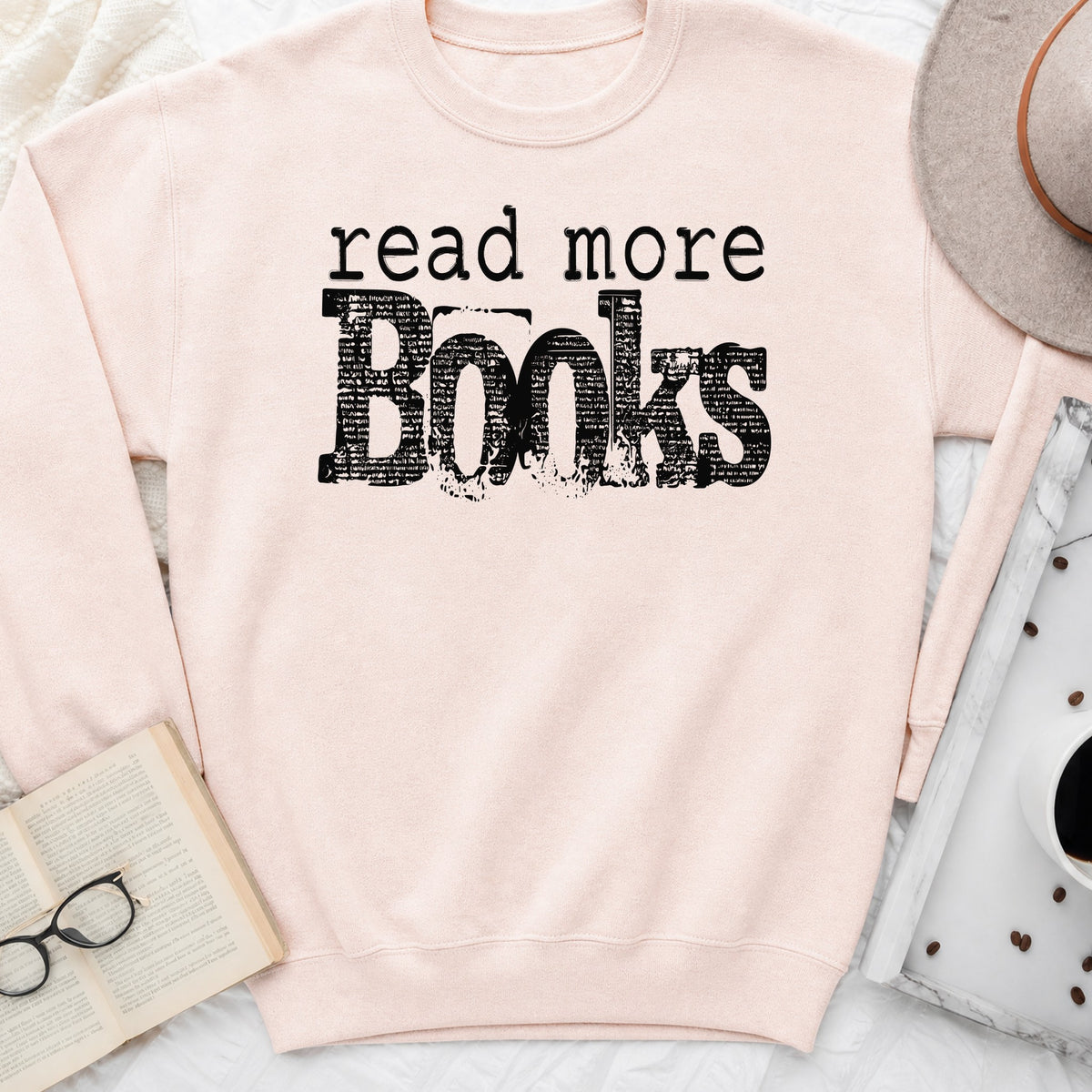 Read More Books Sweatshirt or Hoodie, Simple Bookish Crewneck