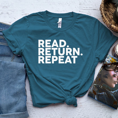 Read Return Repeat Tee, Library Lover Shirt for Readers