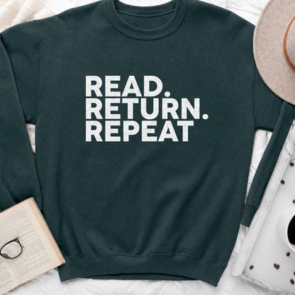 Read Return Repeat Sweatshirt or Hoodie, Library Lover Crewneck
