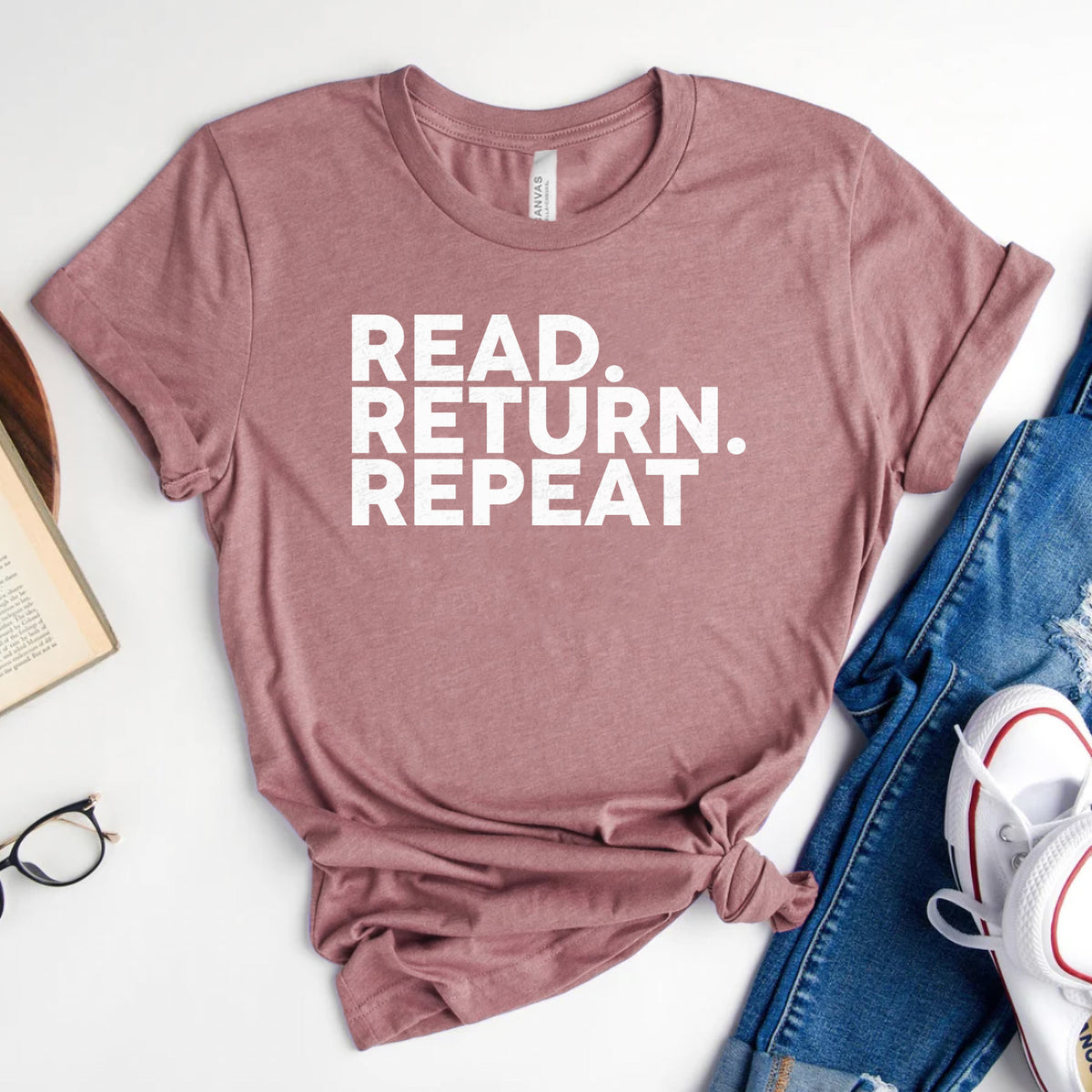 Read Return Repeat Tee, Library Lover Shirt for Readers