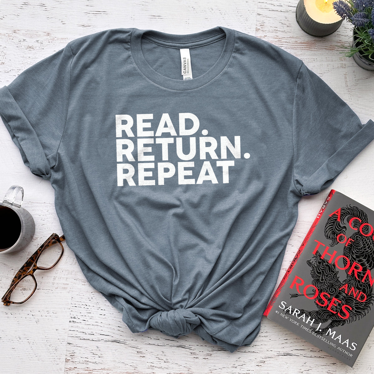 Read Return Repeat Tee, Library Lover Shirt for Readers