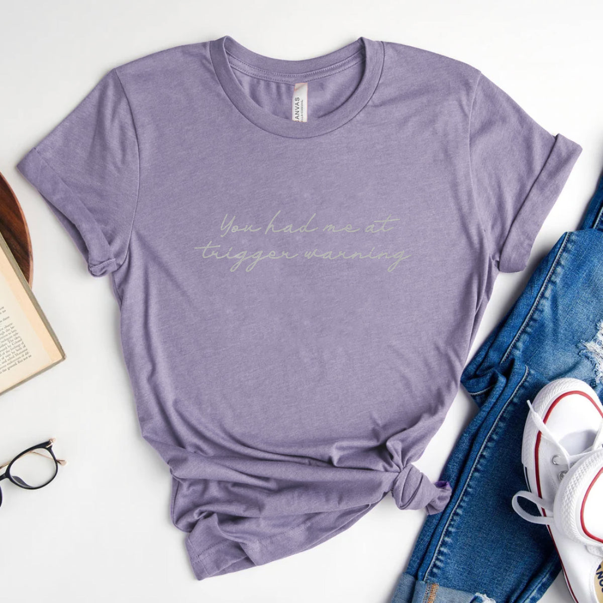 You Had Me at Trigger Warning Tee, Dark Romance Reader Shirt