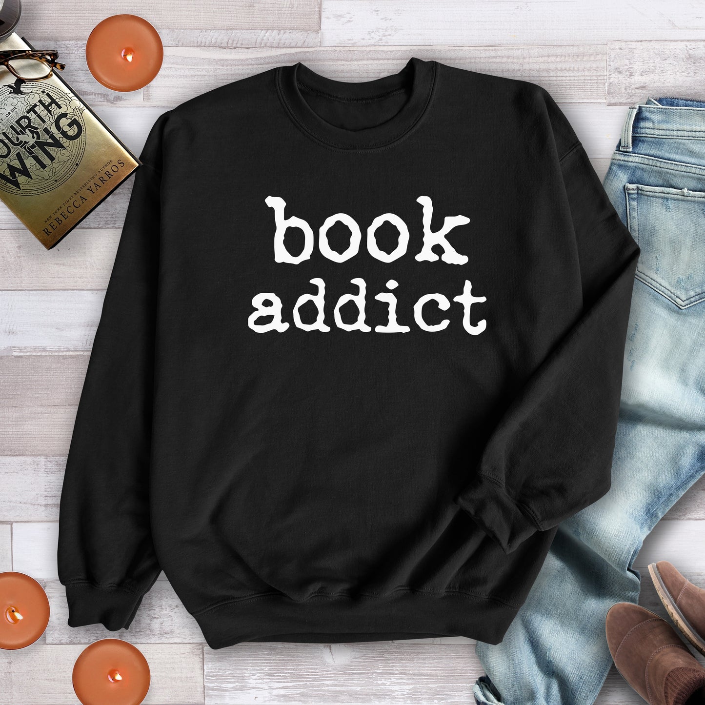 Book Addict Sweatshirt – Cozy Reading Crewneck or Hoodie for Book Lovers