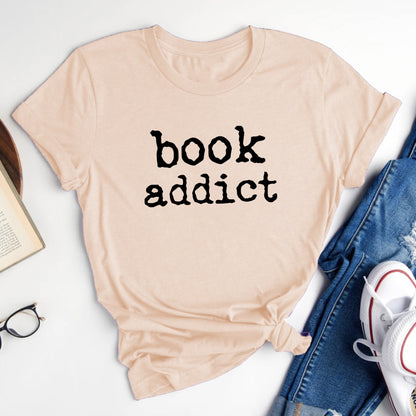 Book Addict T-Shirt - Cute Graphic Tee for Book Lovers