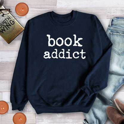 Book Addict Sweatshirt – Cozy Reading Crewneck or Hoodie for Book Lovers