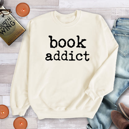 Book Addict Sweatshirt – Cozy Reading Crewneck or Hoodie for Book Lovers